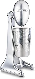 Hamilton Beach DrinkMaster Electric Drink Mixer, Restaurant-Quality Retro Milkshake Maker & Milk Frother, 2 Speeds, Extra-Large 28 oz. Stainless Steel Cup, Classic Chrome
