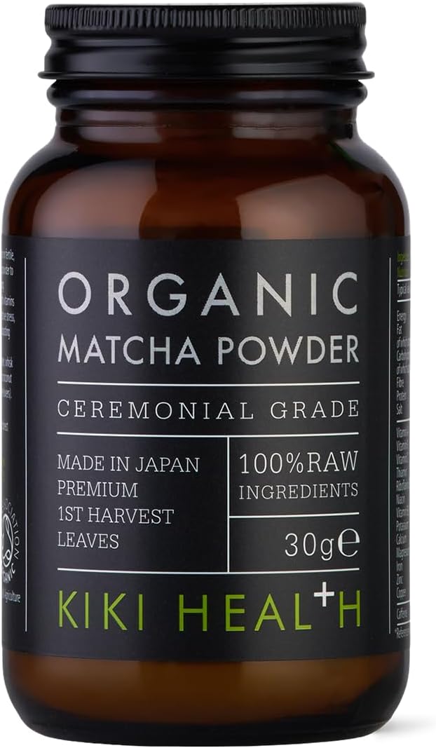 KIKI Health Organic Ceremonial Matcha Powder | Elevate Your Tea Ritual with Elegance | Immerse in The Timeless Essence of Japanese Tea Culture, a Symphony of Flavor, Tradition, & Well-Being| 30g