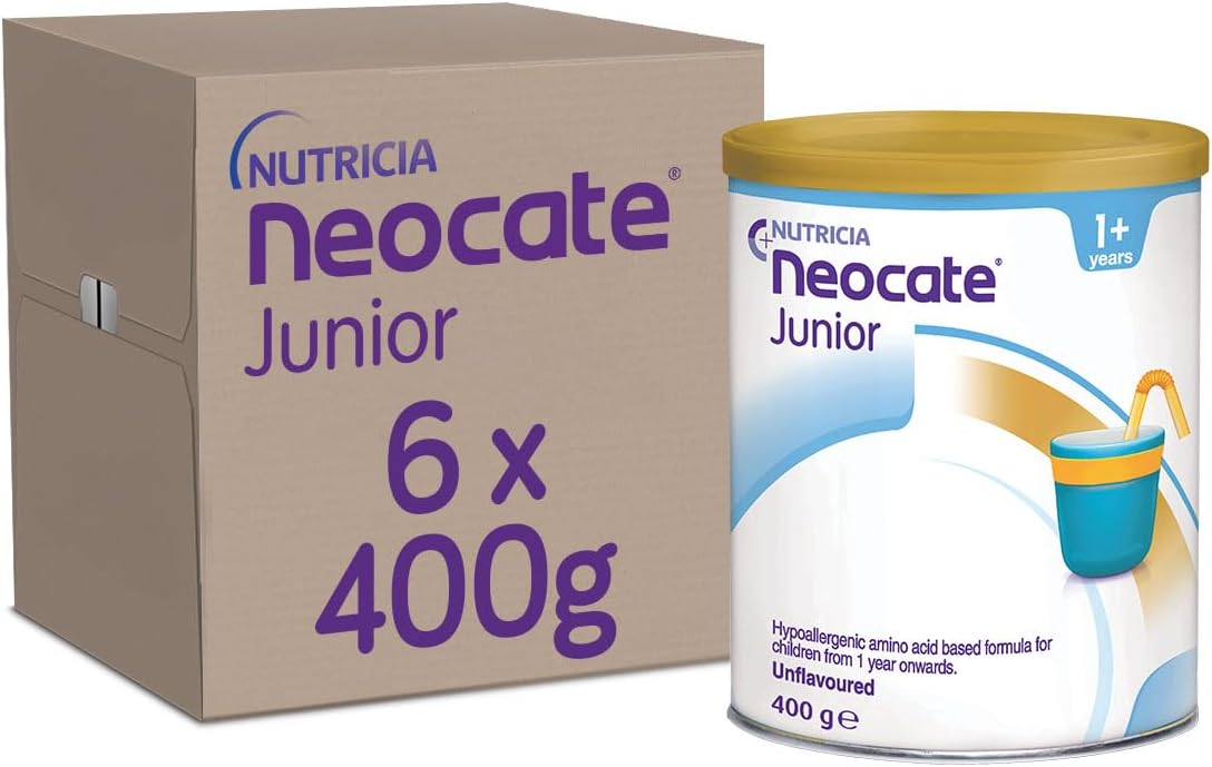 Neocate Junior Unflavoured 1+ Powder 400g, Pack of 6