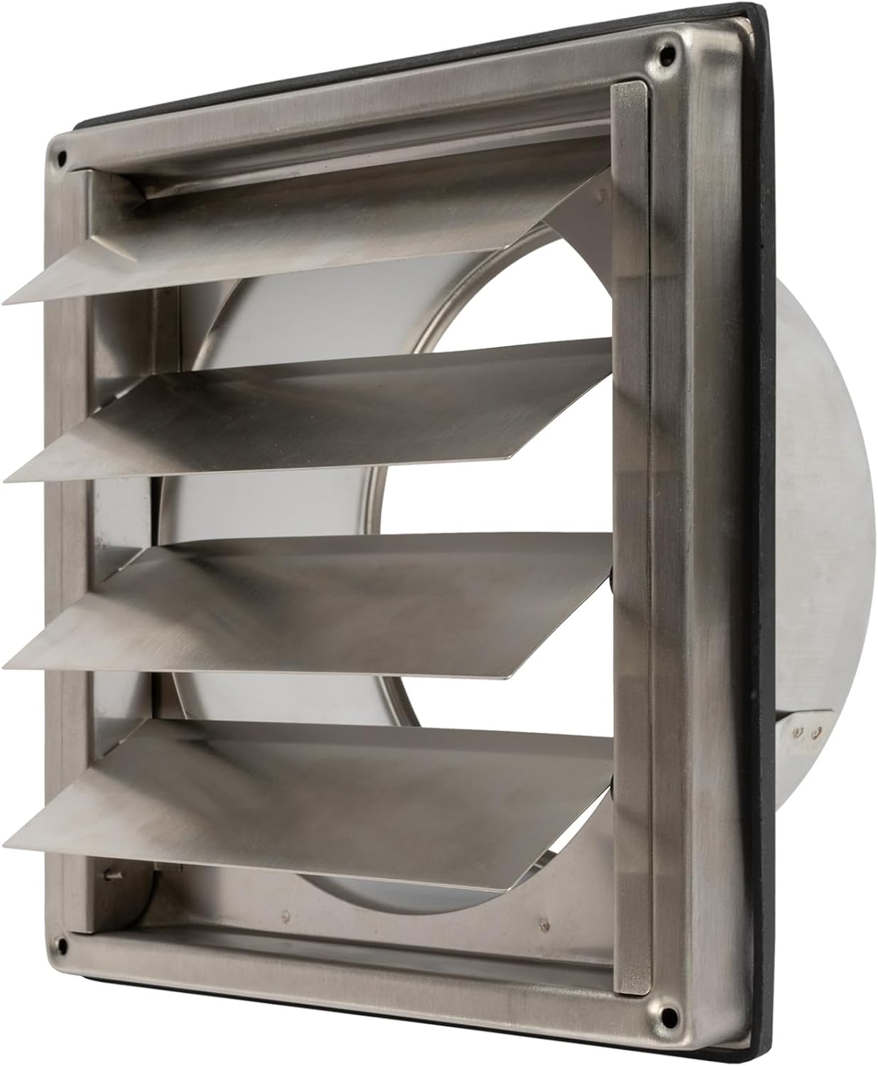 Repa Market Stainless Steel Exhaust Vent Cover Gravity Grill - 6" Inch / 150 mm Outdoor Wall Extractor Fan Cover for Home Improvement - Kitchen, Bathroom, Garage, Cooker Hood, Loft, Shed Ventilation