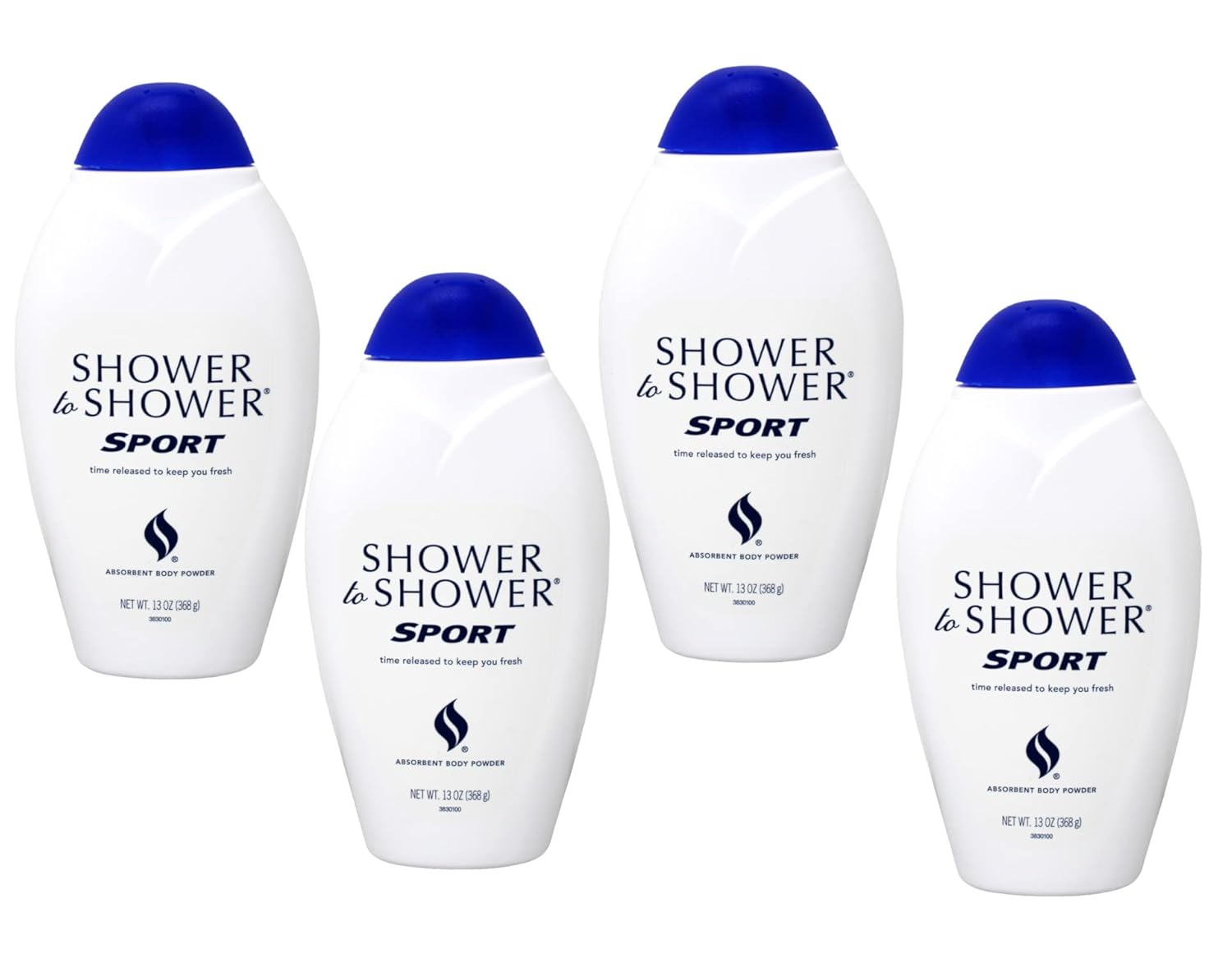 Absorbent Body Powder, Sport, 13-Ounce Bottles (Pack of 4)