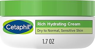 CETAPHIL Rich Hydrating Night Cream For Face, With Hyaluronic Acid, 1.7 oz, Moisturizing Cream For Dry To Very Dry Skin, No Added Fragrance, (Packaging May Vary)