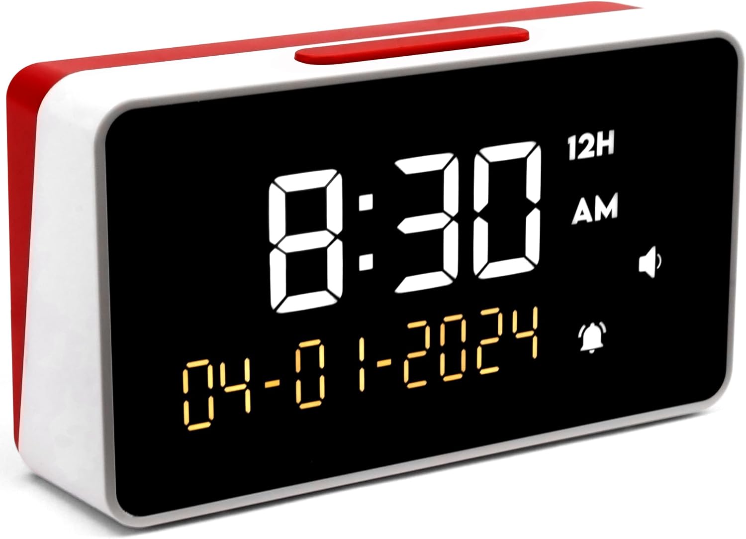 Talking Clock - Extra Loud Time and Date - for Elderly, Dementia, Hearing or Visually Impaired Seniors - Easy to Use Speaking Device - Clear Neutral Male Voice