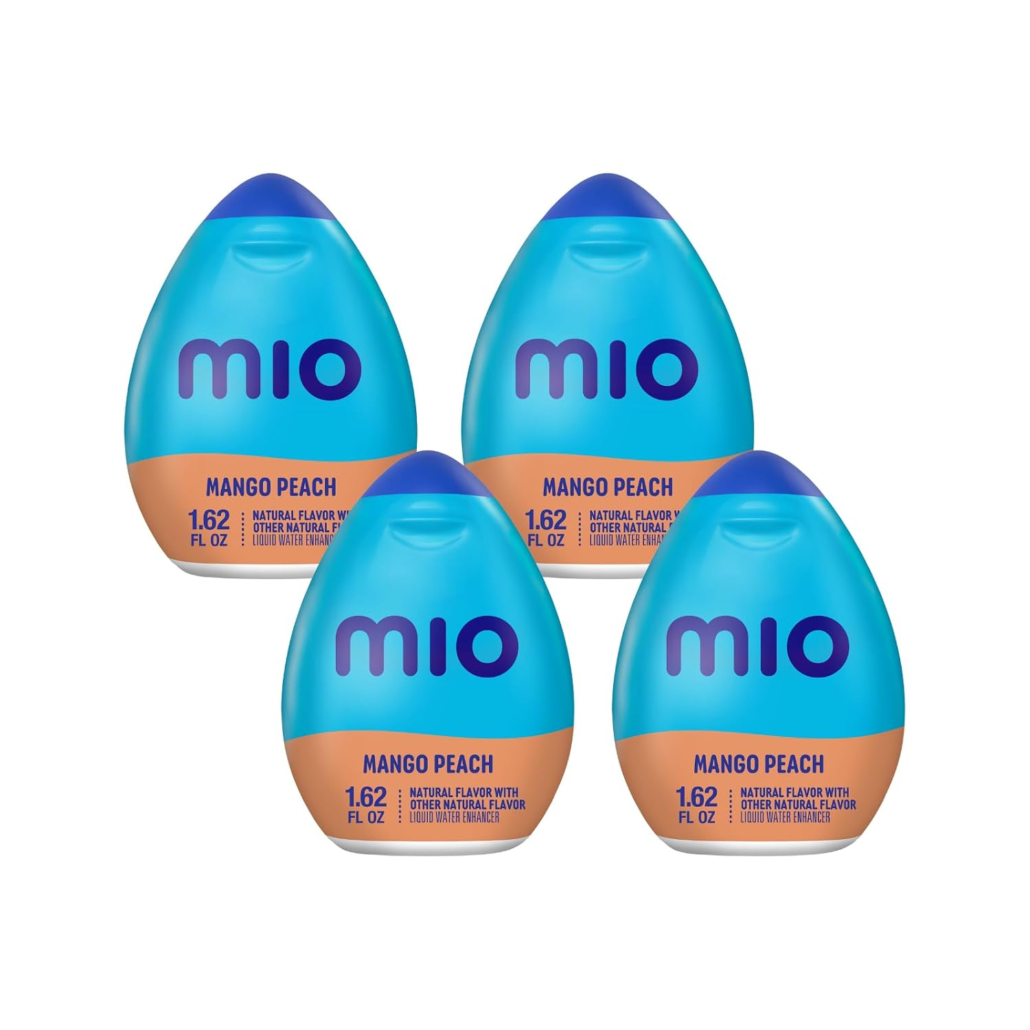 MIO Mango Peach, 1.62 Ounce (Pack of 4)