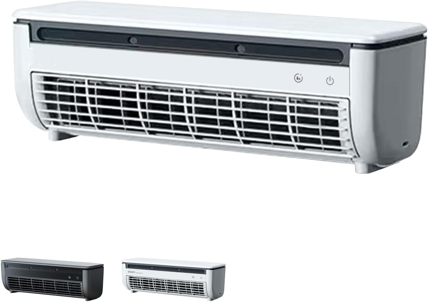 No Drilling Kitchen Wall Air Conditioner Fan, 2025 New Wireless Charging Air Conditioner, Portable Wall Mounted Airs Conditioners, 10s Instant Cooling for Home Offices (White)