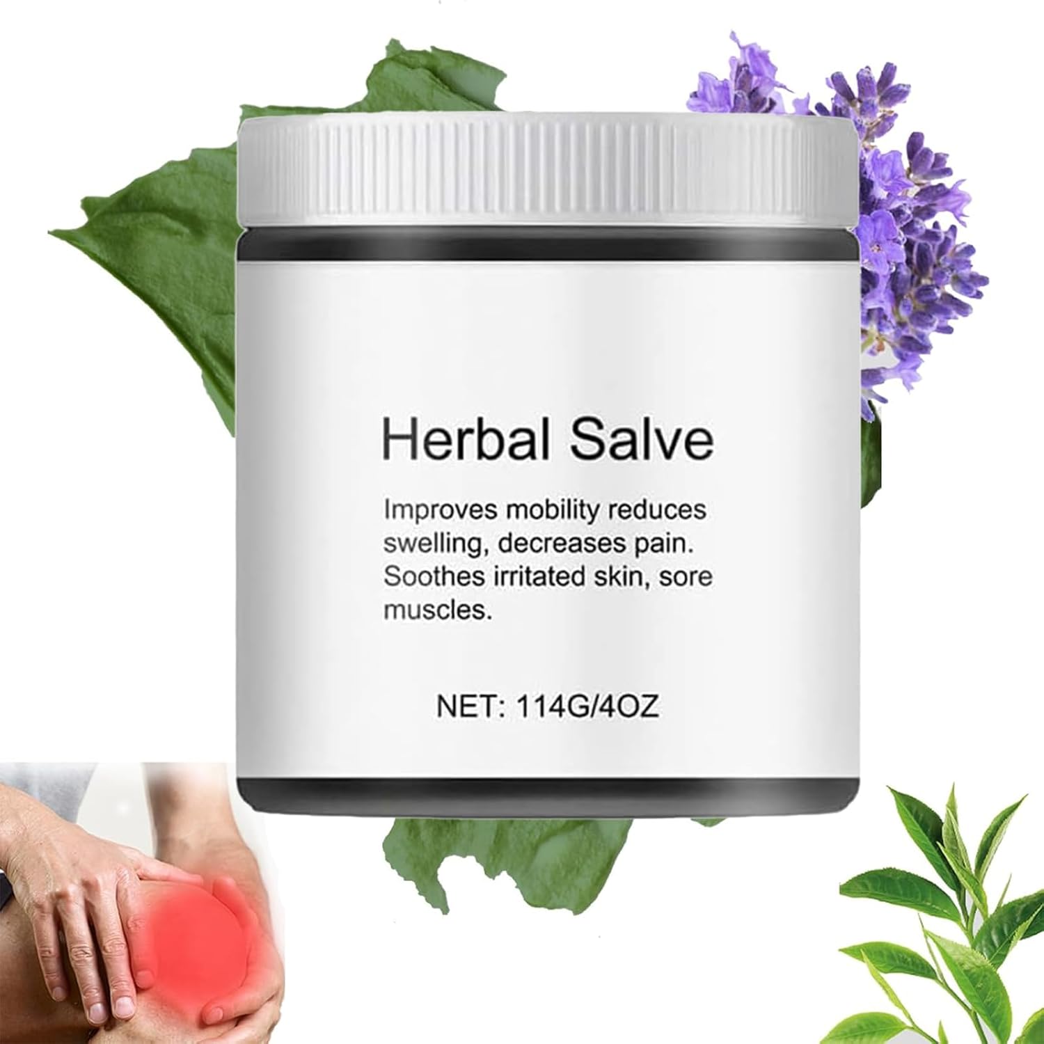 Organic Herbal Salve 4OZ,Joint Care Herbal Salve,Comfrey Salve,Improves Mobility Reduces Swelling 114G