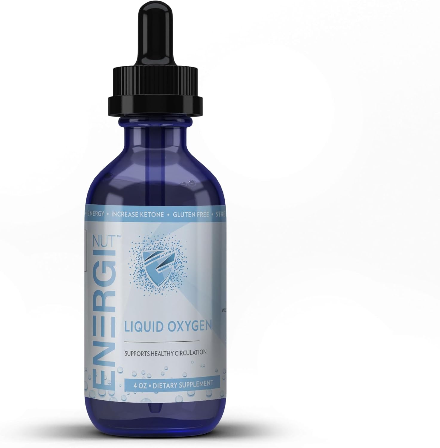 ENERGI Liquid Oxygen Drops, Improves Strength & Boost Oxygen and Energy Levels, Encourages Athletic Performance and Oxygen Boost, 4oz Bottle, 190 Servings