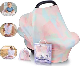 NatureBond Nursing Cover Breastfeeding | Most Breathable and Safest Nursing Cover | Multi Use for Baby Car Seat Covers Canopy Shopping Cart Cover Scarf Light Blanket Stroller