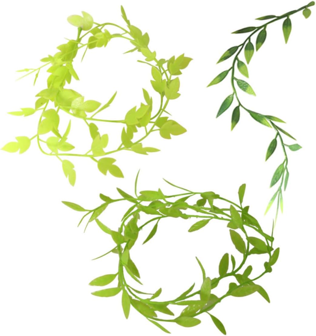 BESPORTBLE 3pcs Realistic Miniature Faux Greenery Garland Artificial Leaf Vines for Dollhouse Miniature Garden Decor DIY Craft with Detailed Simulation Plants