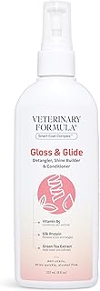 Veterinary Formula Smart Coat Complex Gloss & Glide Detangler, 8 Fl oz – Shine Builder, Conditioner Spray for Dogs – Quickly Detangles Matted Hair – With Silk Protein and Antioxidants