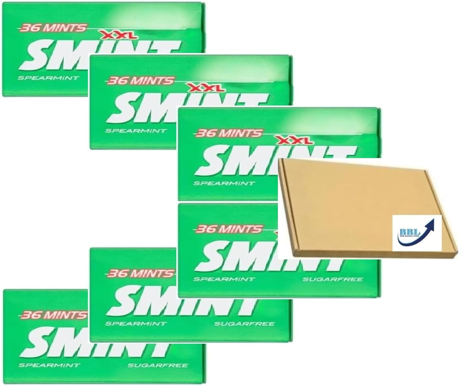 Smints Sugarfree Spearmint XXL Tins (Pack of 6)