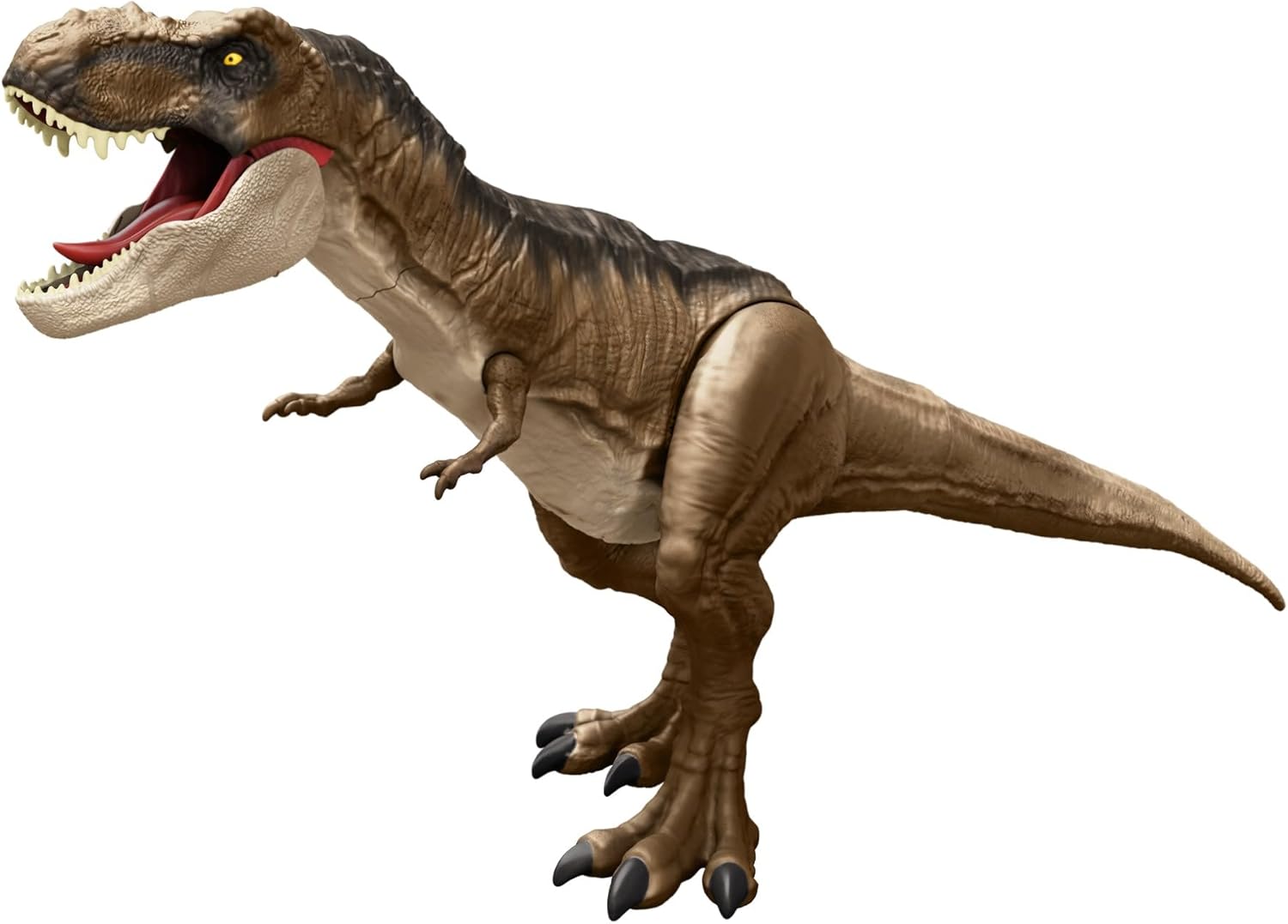 Mattel Jurassic World Super Colossal Dinosaur Action Figure, Large Tyrannosaurus Rex Dino Toy with Eating Feature, 3+ Feet Long T Rex