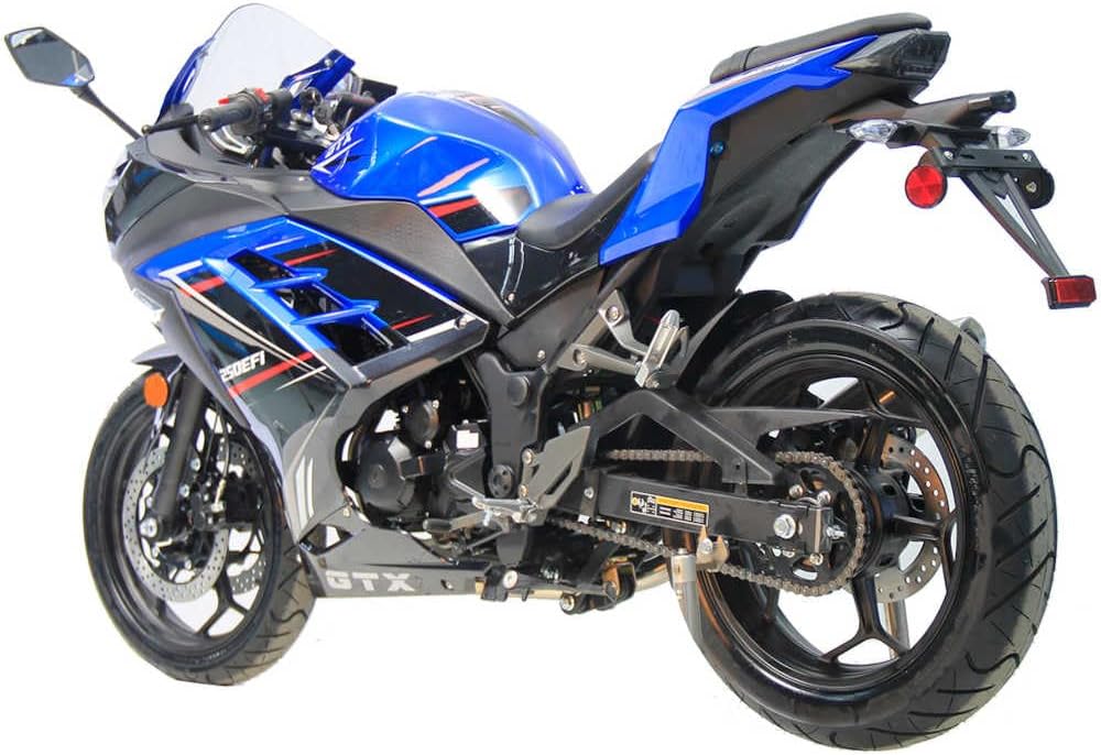 HHH 250cc Street Bike GTX 250 EFI Motorcycle Fuel Injection Motorcycle Manual 6 Speed 250cc Motorcycle for Adult and Youth (Blue)