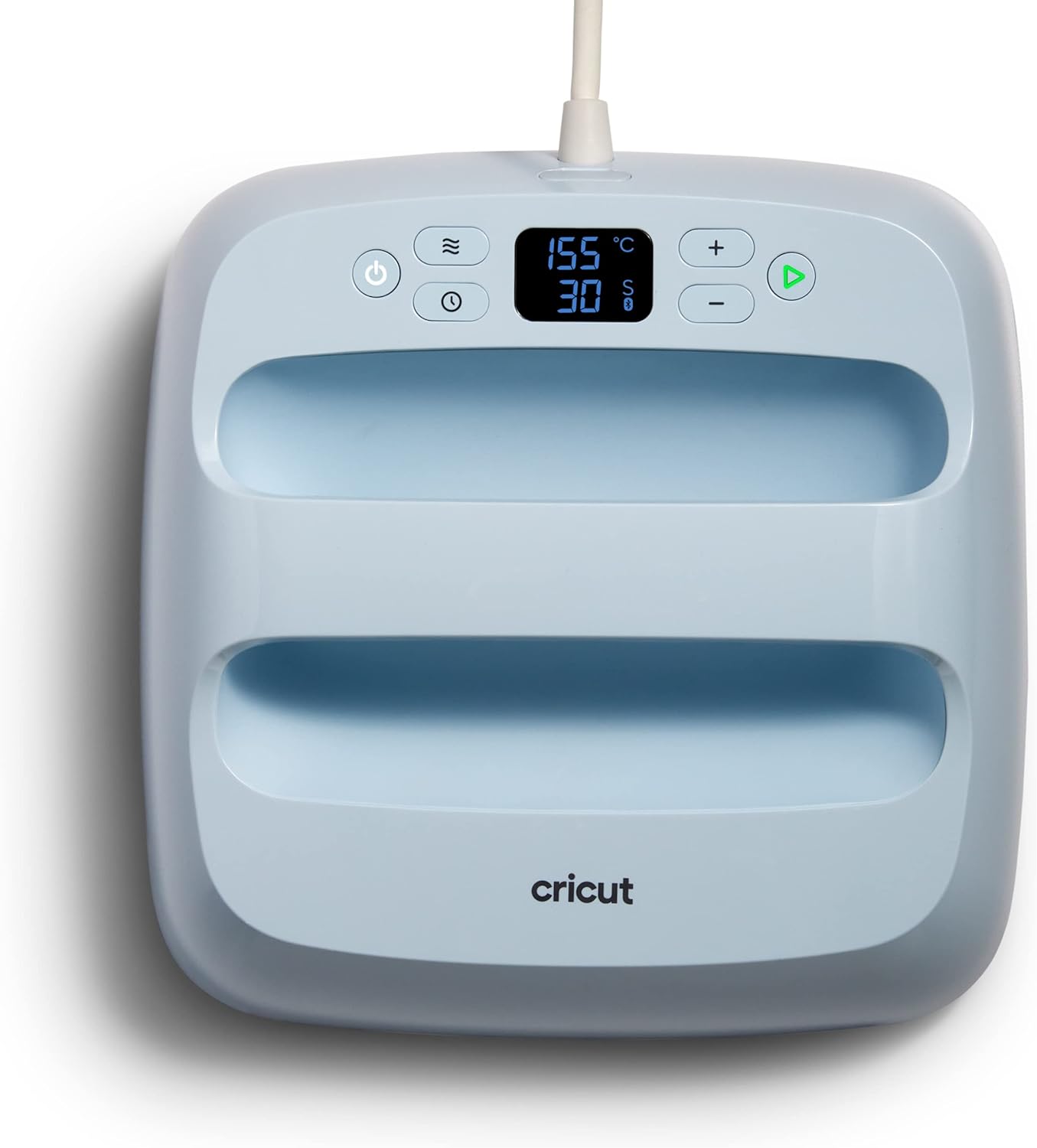 Cricut EasyPress 3| 22.5 cmx22.5 cm(9" x 9")Heat Plate|Heat Press for T-Shirts, Cushions and More|Use with Iron On Vinyl (HTV), Infusible Ink and Sublimation Products|Heats up to 205°C (400°F)Zen Blue