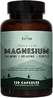 Natural Rhythm Triple Calm Magnesium 150 mg - 120 Capsules – Magnesium Complex Compound Supplement with Magnesium Glycinate, Malate, and Taurate. Calming Blend for Promoting Rest and Relaxation.