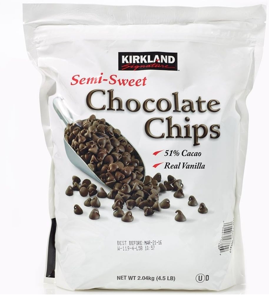 Kirkland Semi Sweet Chocolate Chips 2.04kg (Pack of 2)