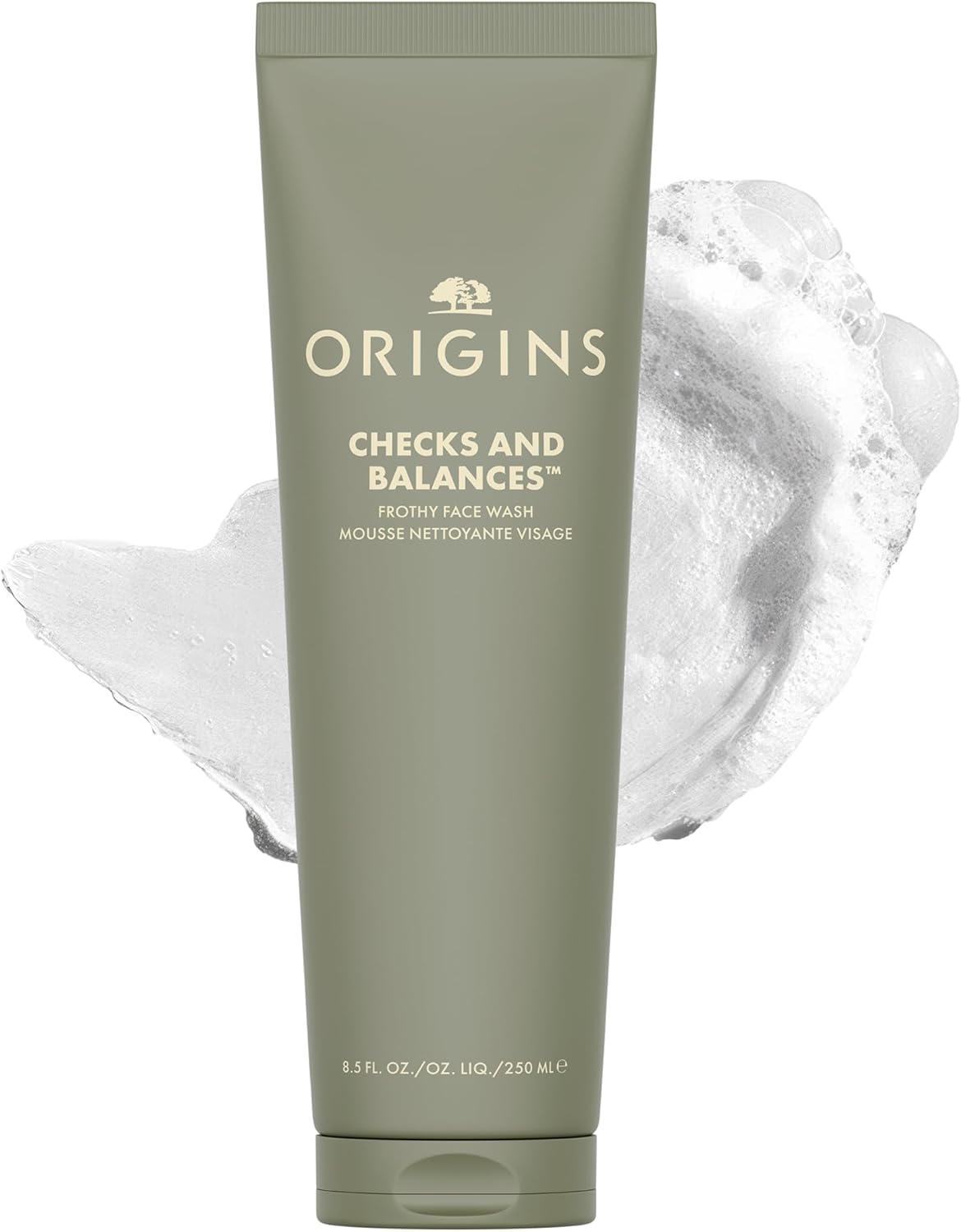Origins Checks and Balances Frothy Face Wash | Gentle Face Cleanser for All Skin Types | With Mint, Wheat Protein and Tourmaline