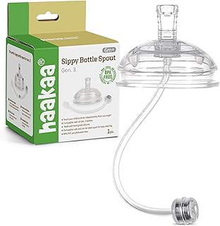 haakaa Straw Cup Weighted Straw Replacement 1pc, Use for haakaa Gen. 3 Weighted Straw Sippy Cup Baby Bottle Conversion
