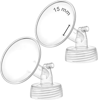 Maymom Wide Neck Pump Parts for Spectra S1/S2 Pumps; Incl Wide Mouth Flanges; Not Original Spectra Flange; Replaces Spectra Shield (15 mm Flange)