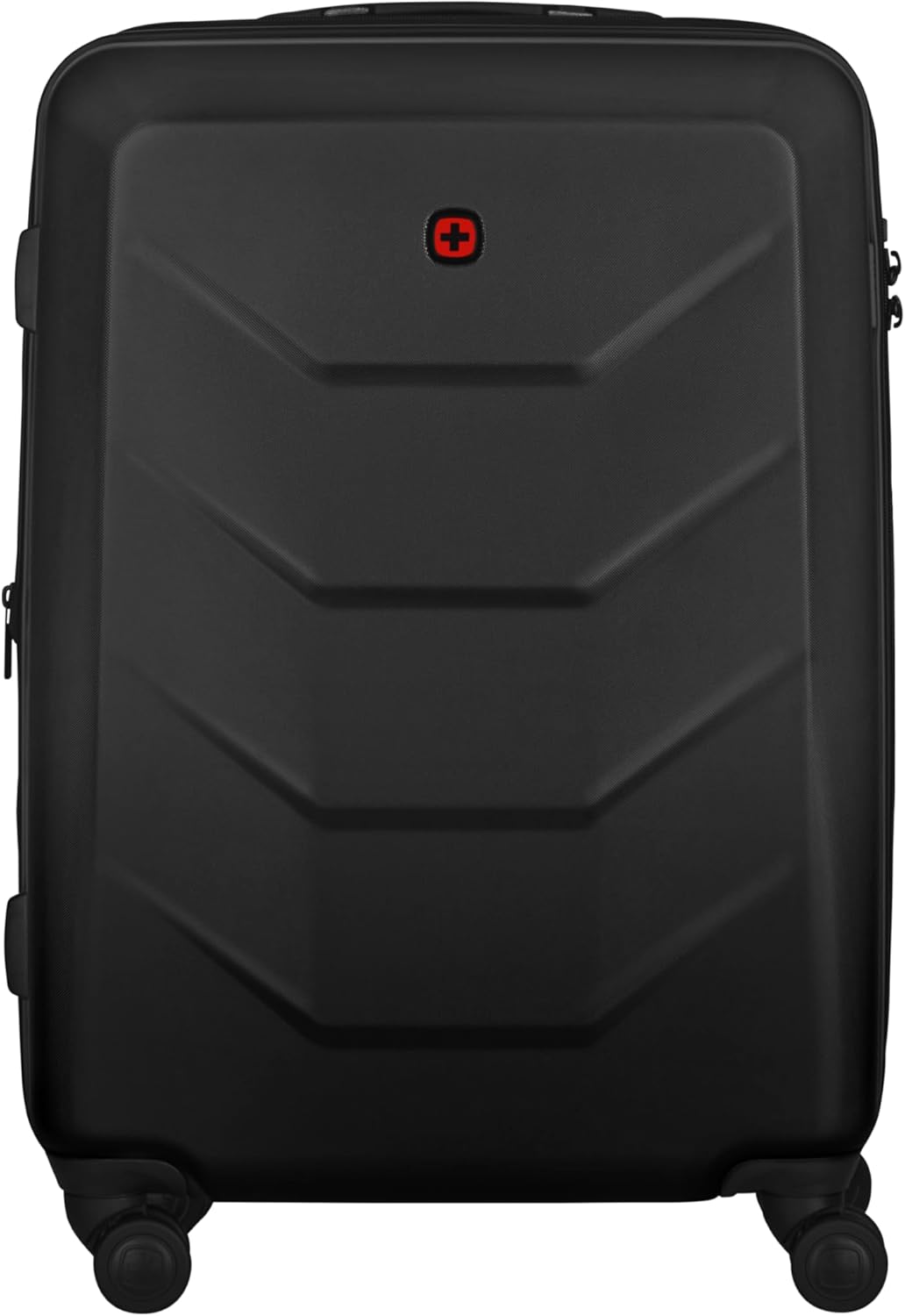 Wenger Prymo Medium hardside case with 4 Wheels, mid-Sized, 59 (67) L, Hardshell, Security Lock, for Men and Women, Travel or Vacation, Black, 612537