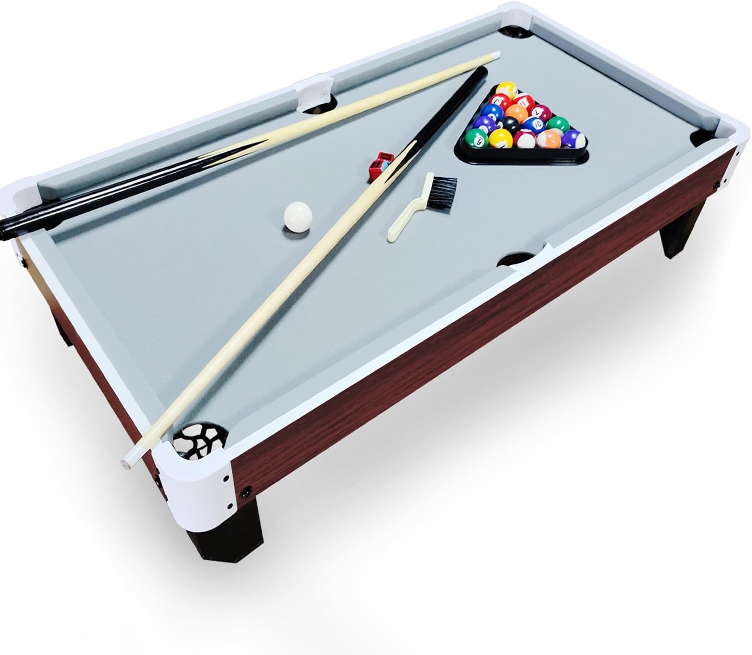 OYE 40 Inch Pool Table Top, 3.5FT Mini Pool Table Top, Small Wooden Snooker Tabletop, Billiards Tabletop Set for Children with Full Accessories