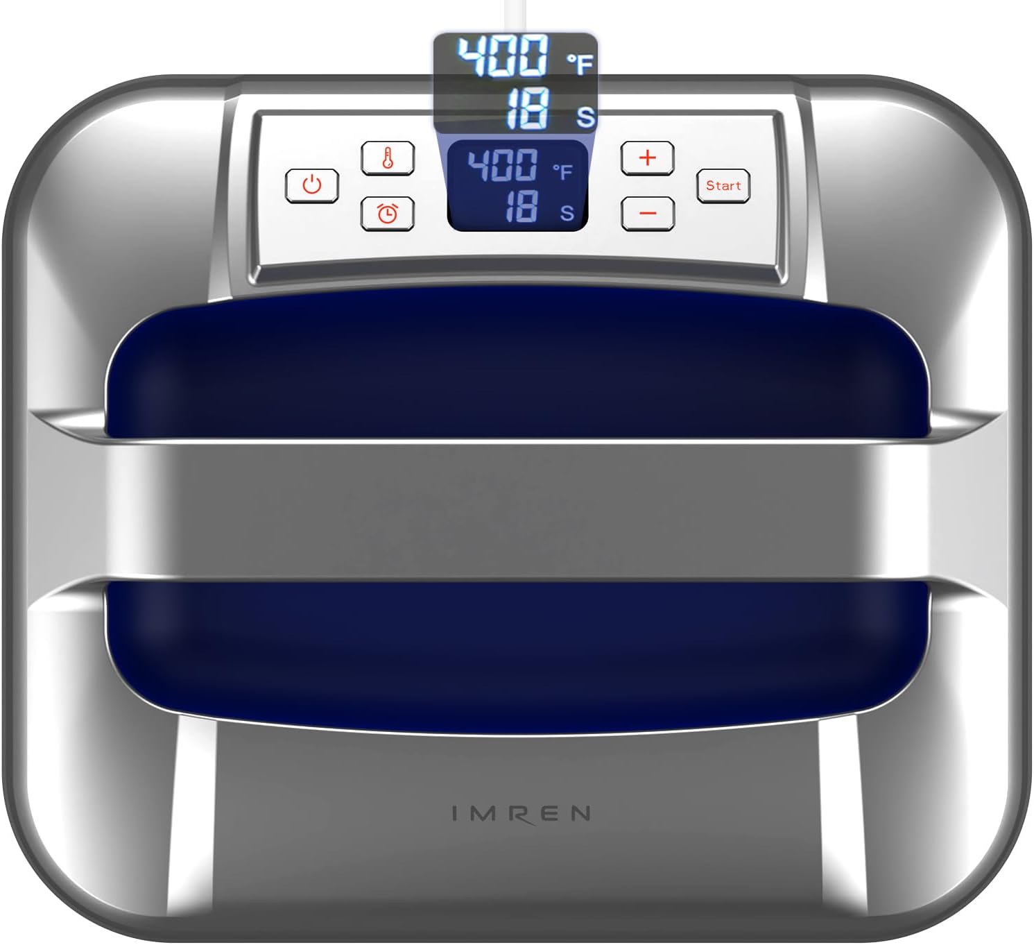 IMREN Portable Heat Press Machine, 12" x 10", for T Shirts and Hoodies,Heat Transfer for Sublimation,Vinyl,Heat Transfer Project Up to 410℉(210 ºC) - Blue
