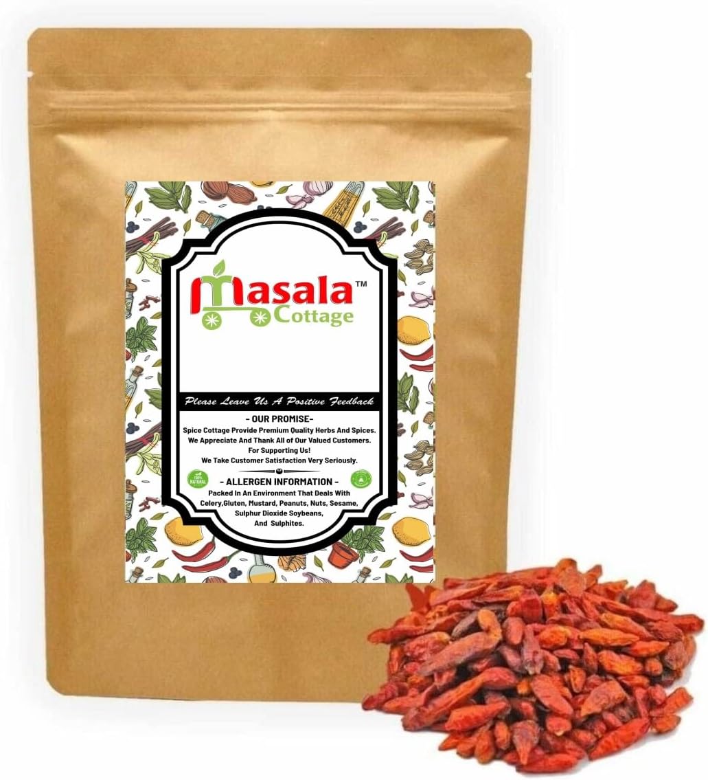 Birds Eye Chillies Chilli Whole Dried (Malawi) Premium Quality by Masala Cottage® 50g-950g (50, Grams)