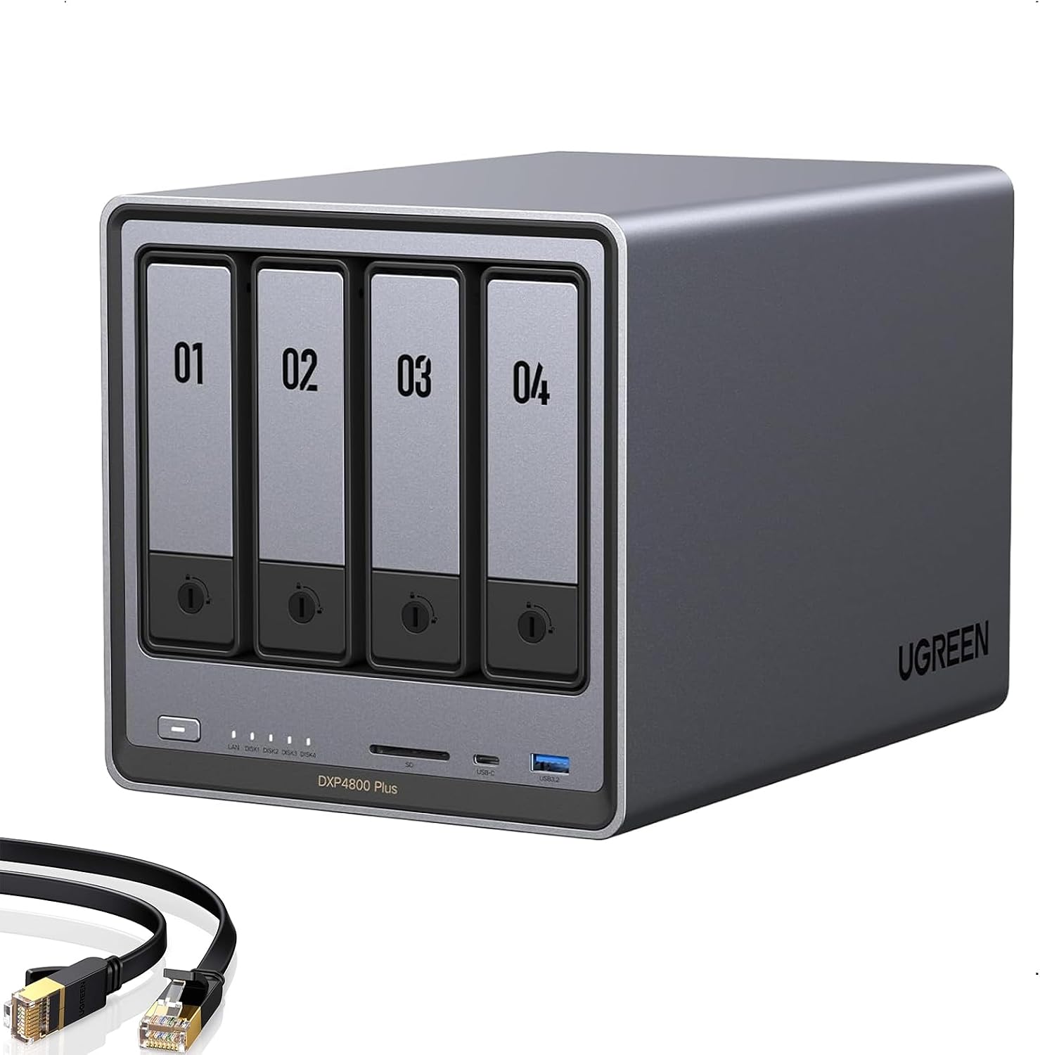 UGREEN DXP4800 Plus 4-Bay NAS for Families, Creators & Small Teams