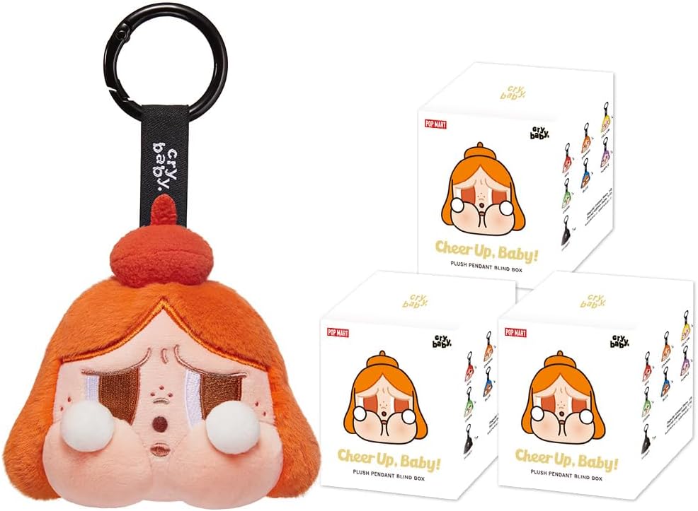 POP MART CRYBABY CHEER UP, BABY! SERIES-Plush Doll Series 3Boxes 2.5 inches Articulated Character Premium Design Gifts for Fan-Favorite Collectible Toy Art Action Figure