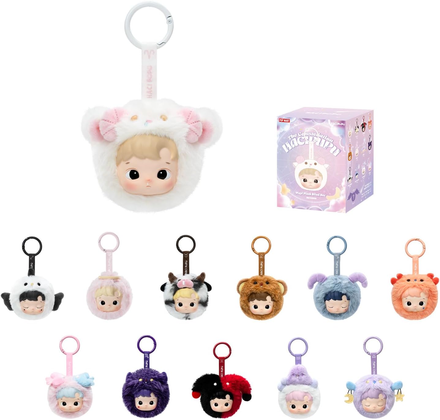 POP MART HACIPUPU The Constellation Series-Vinyl Plush Blind Box, HACIPUPU Blind Box Figures, Random Design Action Figures Collectible Toys Home Decorations, Holiday Birthday Gifts,Single Box