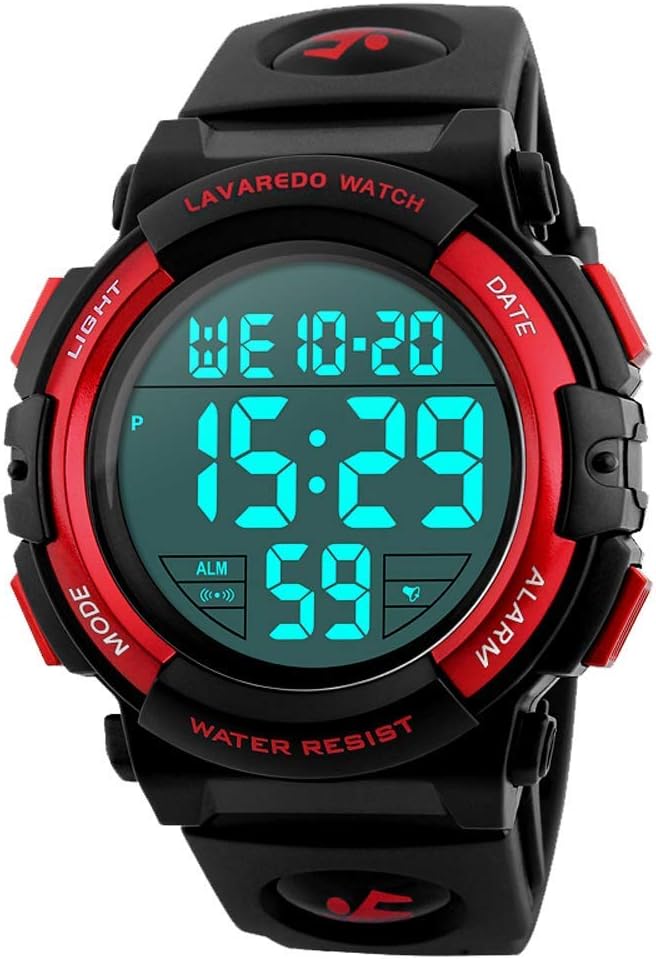 Kids Watch,Boys Watch for 3-15 Year Old Boys,Digital Sport Outdoor Multifunctional Chronograph LED 50 M Waterproof Alarm Calendar Analog Watch for Children with Silicone Band,Kids Gift