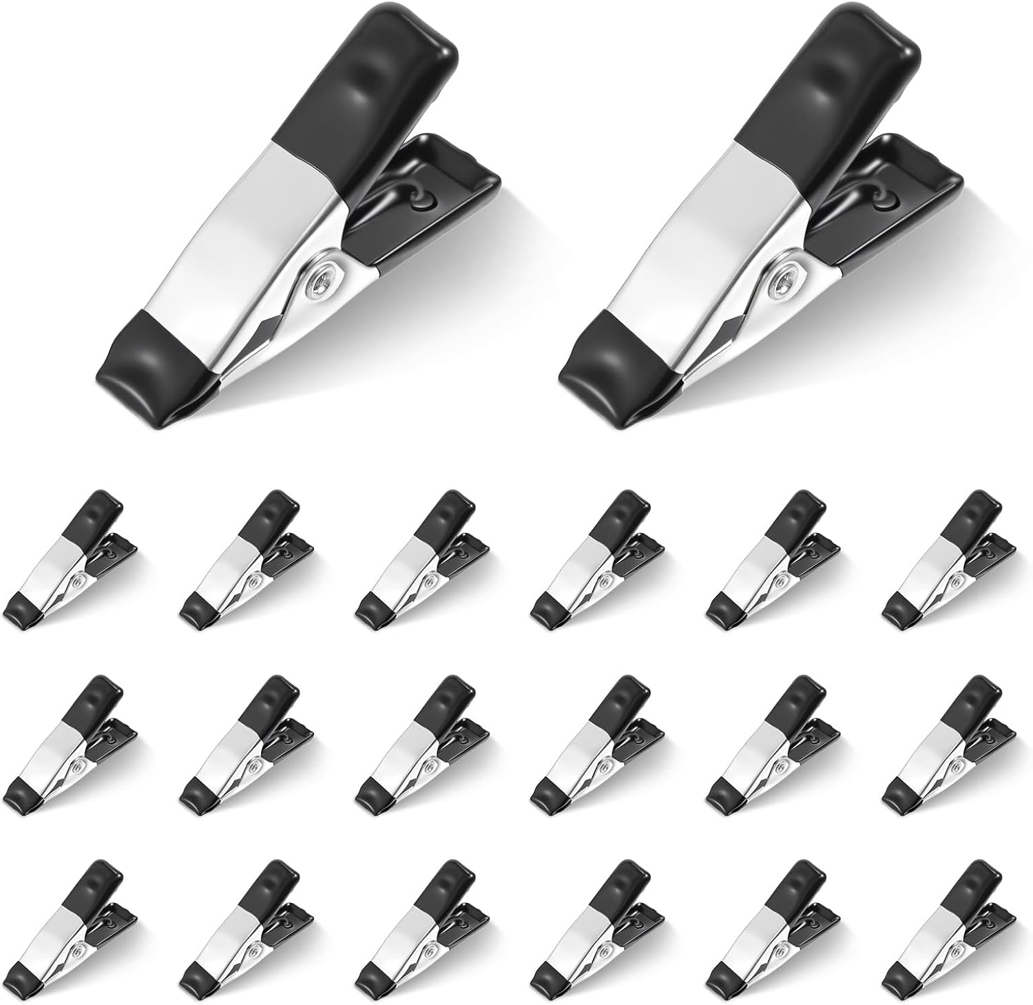 20 Pcs Small Clamps Garden Mini Spring Clamp Heavy Duty for Crafts Backdrop Warm House Metal Clips 3/4 Inch Jaw Opening for Woodworking Photography Home Decoration or Industrial Production, Black