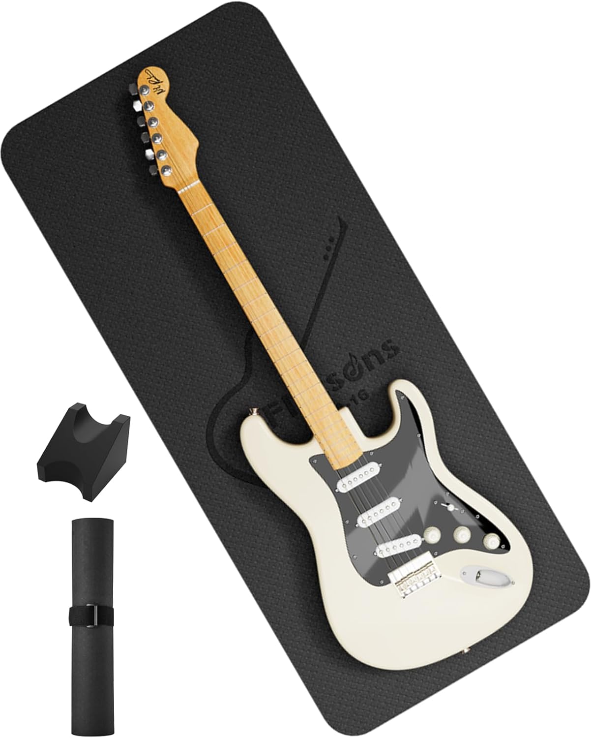 FA-16 Guitar Neck Rest and Guitar Mat, Guitar Cleaning Kit Tool with Dual Heights Support, TPE Material Workbench Mat, Repair and Maintenance Work Mat for Guitar Bass Banjo Mandolin Ukulele
