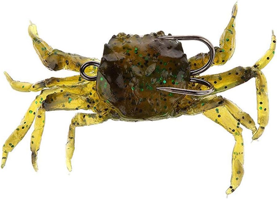 BESPORTBLE Seabass Fishing Lures Artificial Bait Simulation Fishing Lures Crab with Hooks Crab Lures