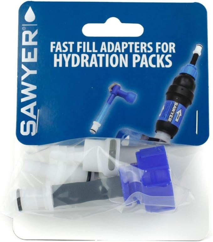 Sawyer Outdoor Water Purification Filter Spare Parts Bucket Bucket Conversion Inline Quick Fill Adapter Screw Coupling Kit Accessories (SP115 Fast Fill Adapters for Hydration Packs)
