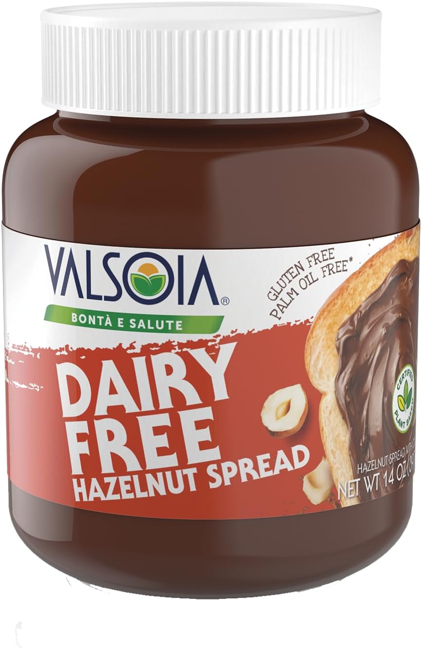 Hazelnut Cream – 14oz | Dairy-Free, Vegan, Low sugar, Gluten-Free, Palm oil free, Italian Quality creamy chocolate and hazelnut spread