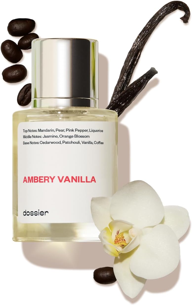 Dossier - Ambery Vanilla 1.7Oz (50ml) - Eau de Parfum - Inspired by Y.S.L's B.lack O.pium - Long-lasting Fragrance - Feminine