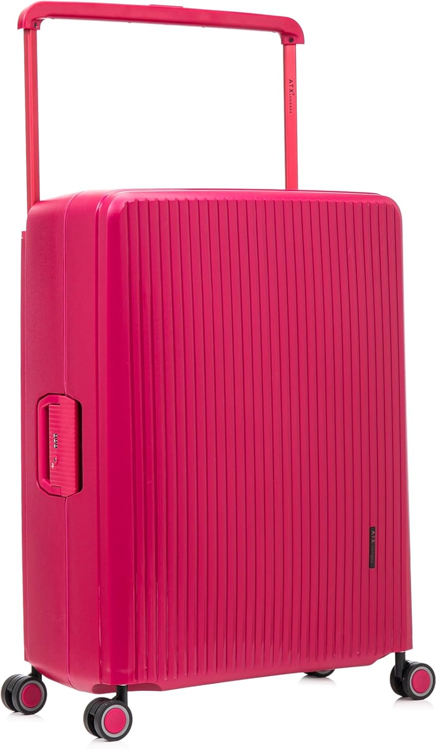 ATX Luggage Zipperless Large Suitcase Super Lightweight Polypropylene Hard Shell with 4 Dual Spinner Wheels Wide Handle 3-Point Built in TSA Lock (112 Liters, 29-Inch, Mulberry)