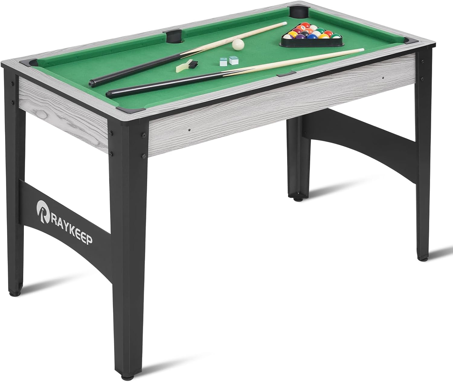 Billiard Table, 3FT/4FT/6FT Portable Pool Table Set, Wooden Game Table with Cues, Balls, Triangle, Chalks& Brush for Adults, Kids, Home, Game Room, Bar, Indoor & Outdoor