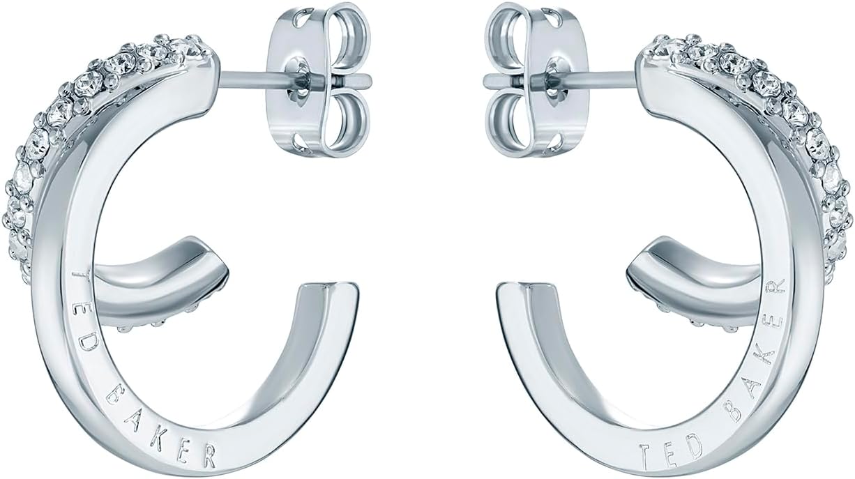 Ted Baker Helias Double Hoop Crystal Earrings For Women