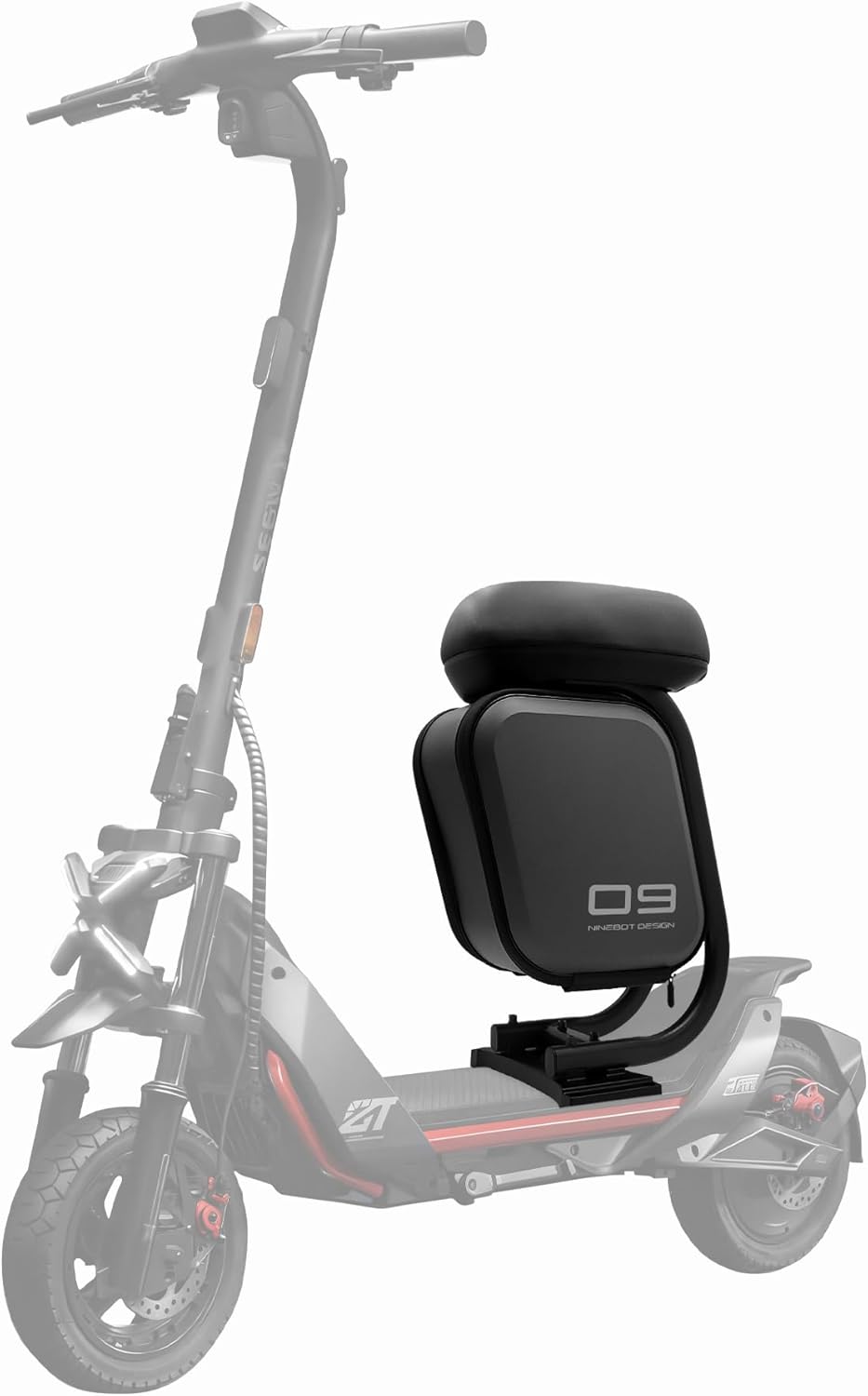 Multi-Functional Scooter Seat with 10L Large Storage Space Bag Compatible with Segway Ninebot ZT3 Pro Kickscooter, Thickened Soft Seat Cushion ZT3 Seat & Bag Attachment Original Parts