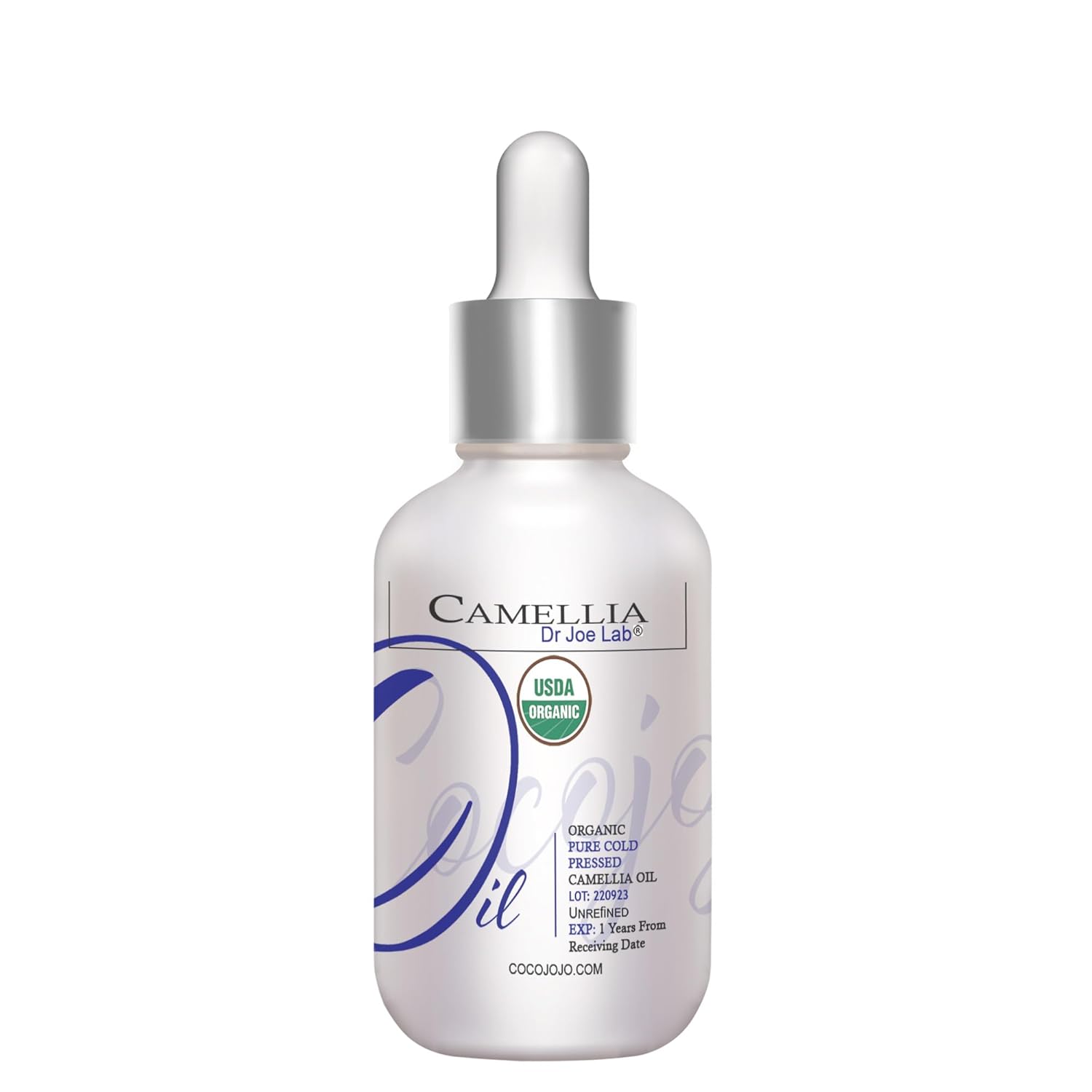 Dr Joe Lab Organic Camellia Seed Oil -Japanese, Natural, Cold Pressed, Non-GMO Carrier - 1 oz Glass Bottle - for Skin, Hair, Nails, Body, Facial Hair - Hydrating Vegan