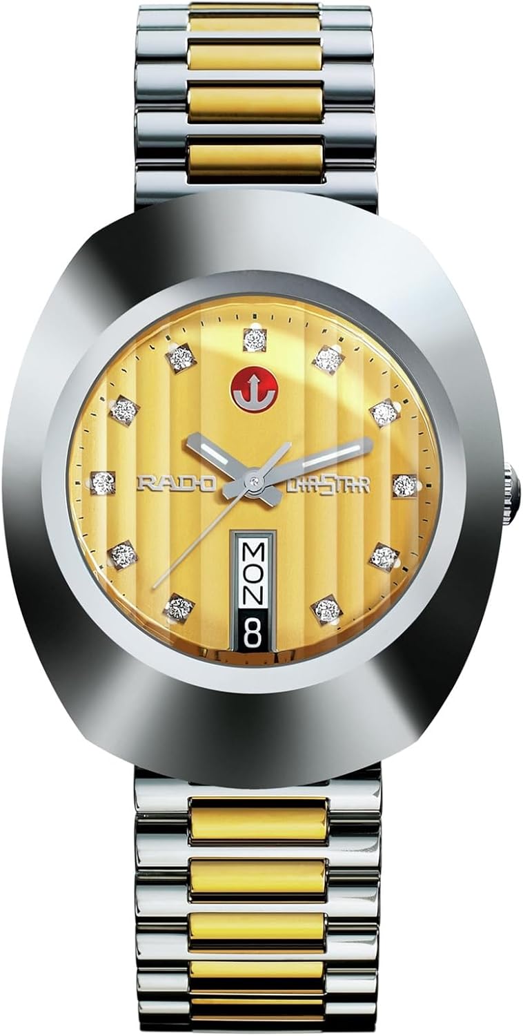 Rado Unisex Original Stainless Steel Swiss Automatic Watch, Yellow (R12408633)