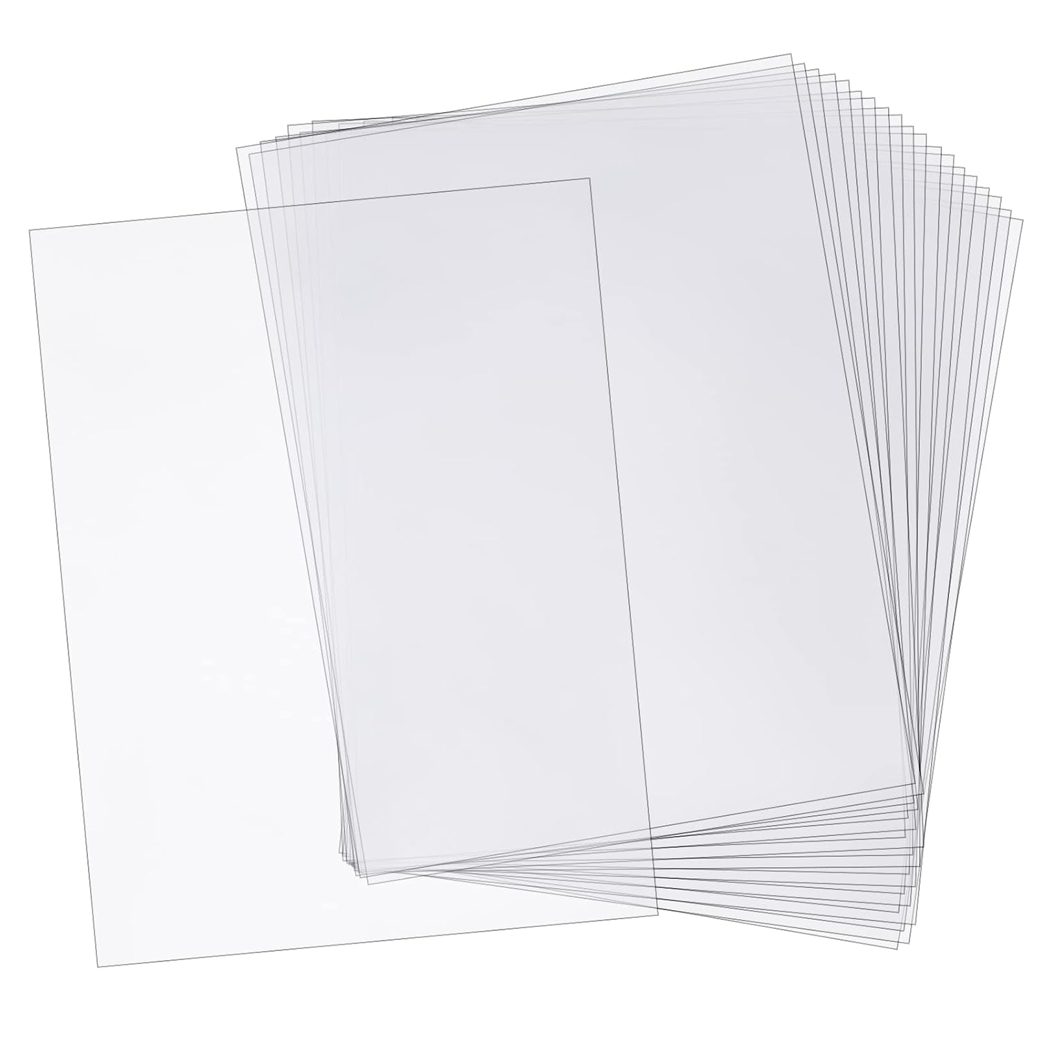 AHANDMAKER 20 Pcs Clear PVC Flexible Plastic Board Sheet, 8.25 x 11.75 inch Clear Plastic Sheet with Protective Paper for Craft, DIY Models, Stencils, Picture Frames, Display Projects