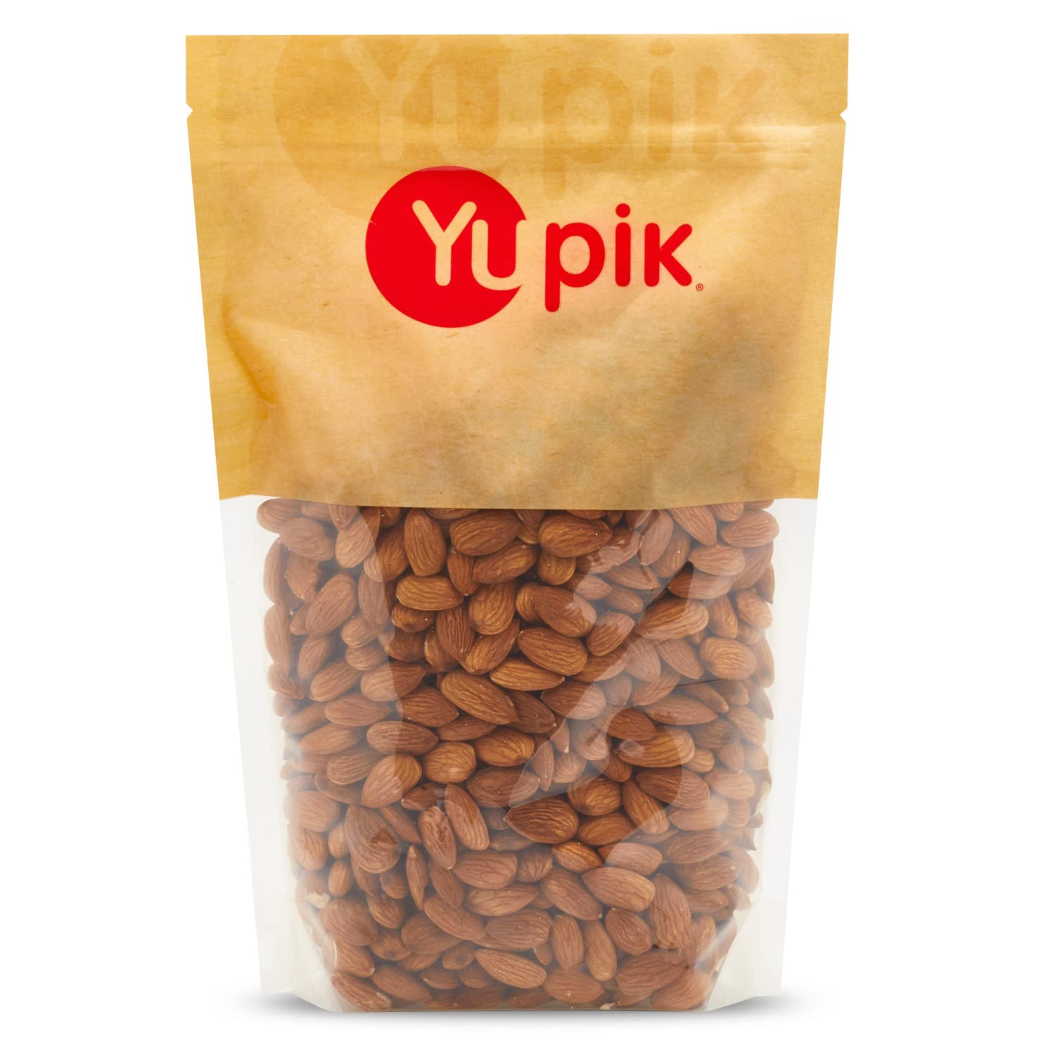 Yupik California Raw Almonds, Small Size, 2.2 lb, Gluten-Free, Kosher, Salt-Free, Source Of Protein, Fiber, Iron & Calcium, Healthy Snack, Pack of 1