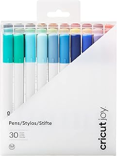 Cricut Joy Porous Point Pens, Stick, Fine 0.4 mm, Assorted Ink, White Barrel, 30/Set