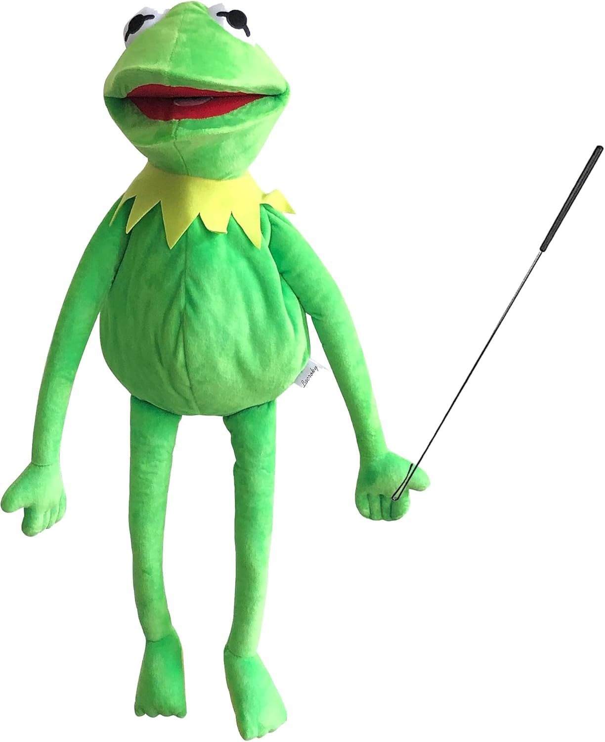 Kermit Frog Puppet with Control Rod & 50 Kermit Stickers, Soft Plush Toy for Boys & Girls - 24 Inches