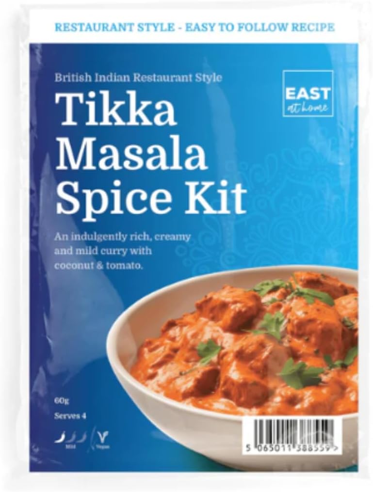 East at Home Tikka Masala Spice Kit - Authentic Indian Curry Blend for Homemade Tikka Masala, Perfect for Easy and Flavorful Cooking, Premium Quality Ingredients (1 pack)
