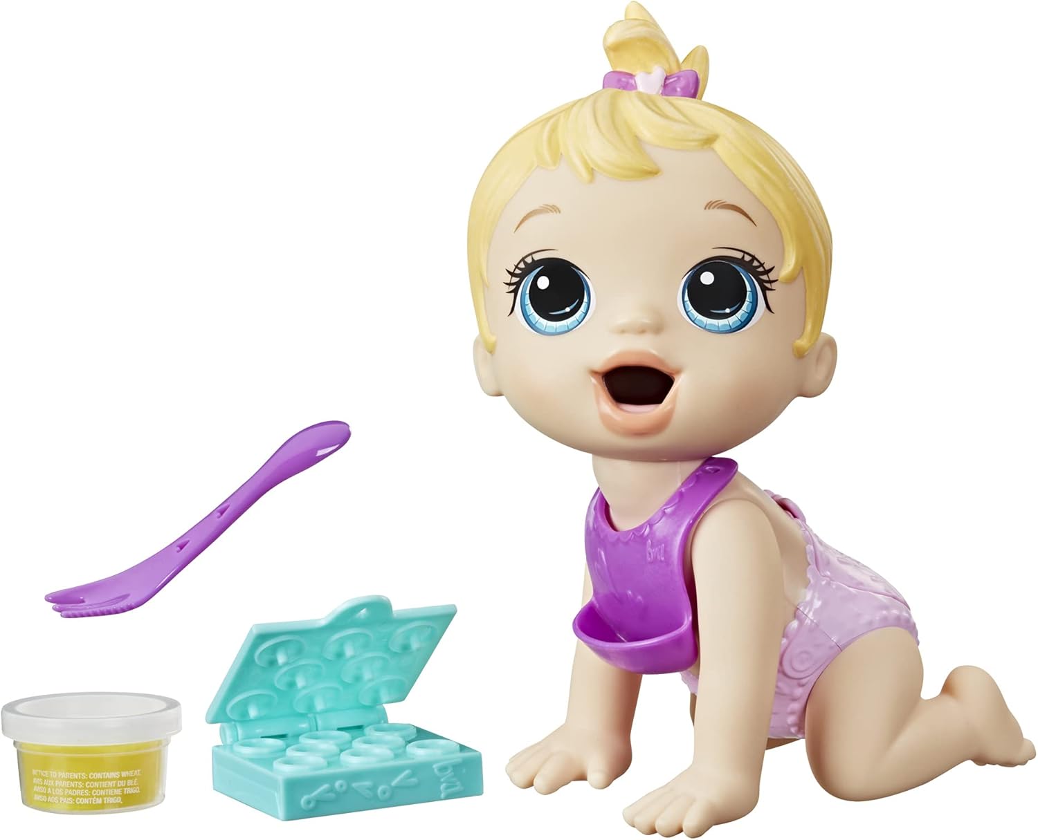Baby Alive Lil Snacks Doll, Eats and Poops, 8-Inch Blonde-Haired Snack-Themed Doll for Kids 3 and Up