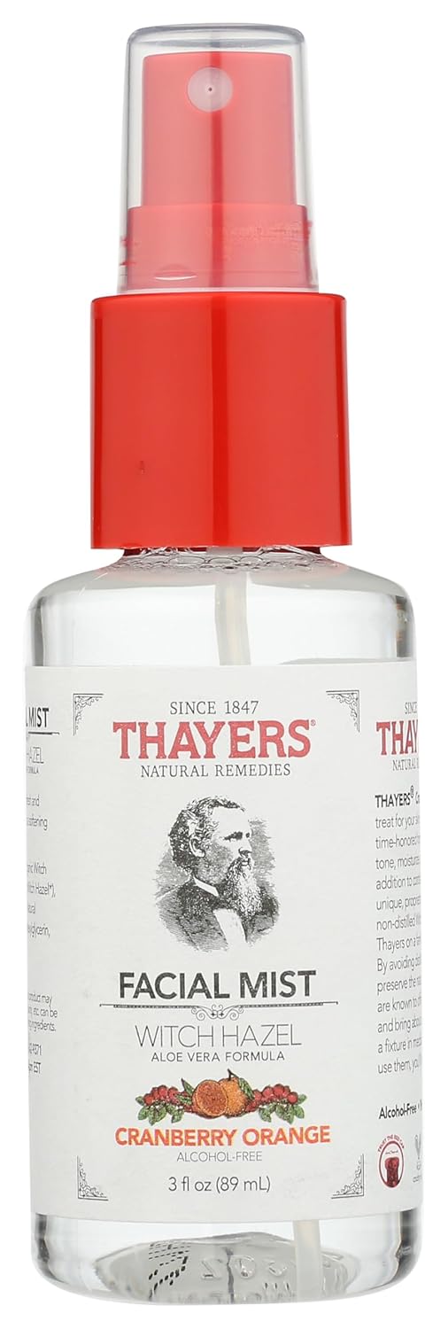 Trial Size Cranberry Orange Witch Hazel Facial Mist with Aloe Vera Toner (3 oz.)